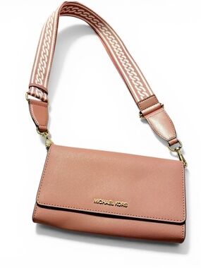 Michael Kors Jet Set Large Multifunction Crossbody in Rose•NWT Retail$228